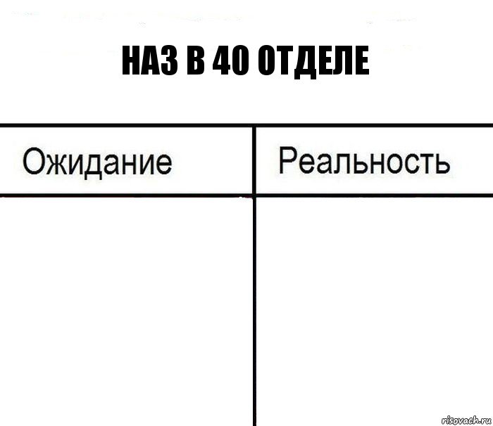 НАЗ в 40 отделе  , Комикс  Ожидание - реальность