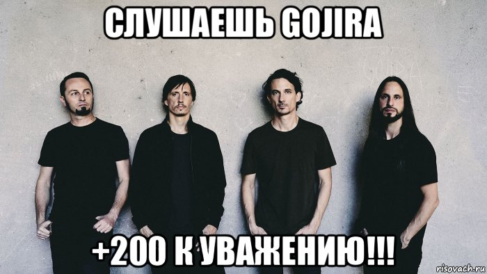 слушаешь gojira +200 к уважению!!!, Мем Слушаешь Годжира