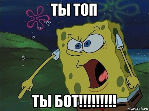 ты топ ты бот!!!!!!!!!, Мем Спанч боб