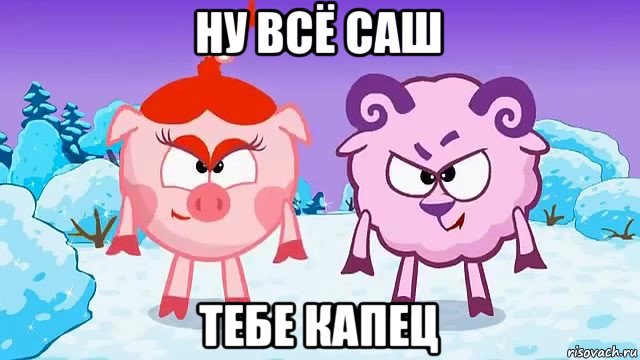 ну всё саш тебе капец, Мем   Тупой Баран и Подлая Свинья