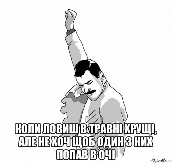  коли ловиш в травні хрущі, але не хоч щоб один з них попав в очі