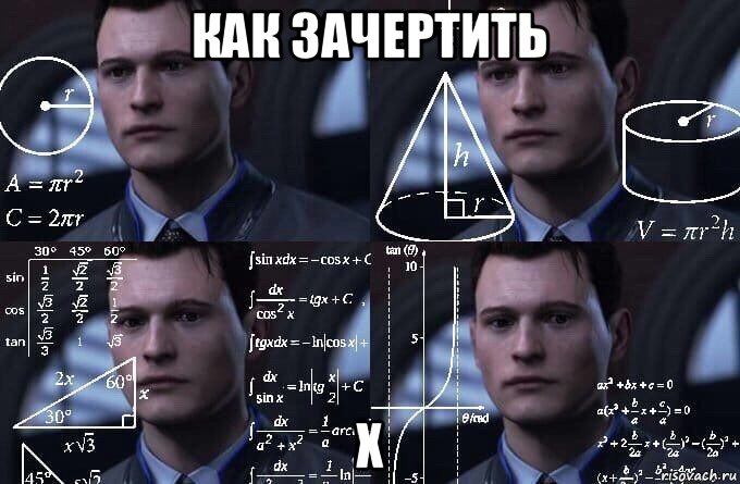 как зачертить x