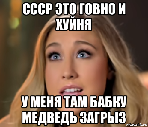 ссср это говно и хуйня у меня там бабку медведь загрыз, Мем Maddie