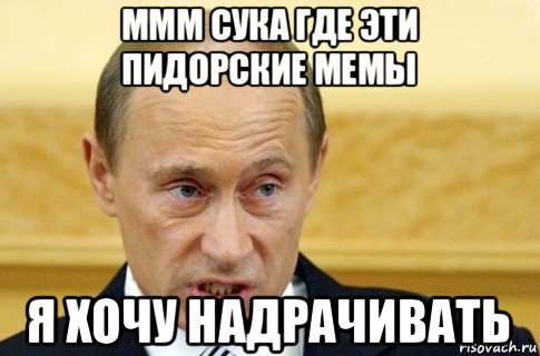 ммм сука где эти пидорские мемы я хочу надрачивать, Мем путин