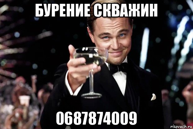 бурение скважин 0687874009, Мем Великий Гэтсби (бокал за тех)